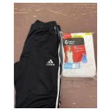 Adidas Size Medium Pants & Hanes Large Tanks
