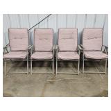 (4) Padded Folding Lawn Chairs