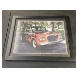 Framed Photograph of Black w/ Orange Flames