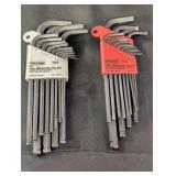 (2) Craftsman 13pc Ball End Hex Key sets