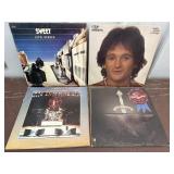 4 vinyl LP albums - Sweet, Rush, Robin Williams