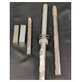 Machinist Metal rods & shim pieces one threaded