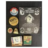 Variety of Pins & Match Boxes