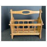 Wooden magazine rack