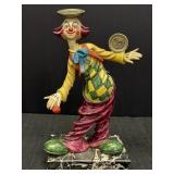 Vtg Charles Serouja & Son resin circus clown