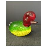 Fifth Avenue Crystal hand-blown glass mallard duck