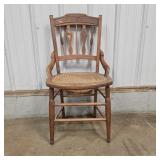 Wooden Cane Seat Chair