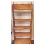 5 FT 5 Tier Solid Pine Wood Bookcase
