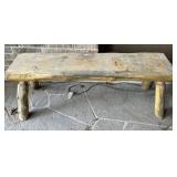 Rustic Log Bench