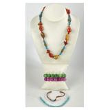 G Skeets Copper & Turquoise Cuff & Stone Jewelry