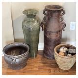 Terracotta & Metal Decorative Vases & Planters