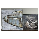 Aviation Print & Brutalist Style on Wood