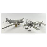 Cast Iron & Metal Model Airplane Decor