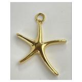 18K Gold Starfish Pendant