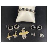 Sterling Earrings, Pendants & Bracelet