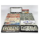 Selection of Colorado & Texas License Plates
