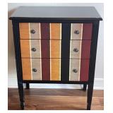 Multi Color 3 Drawer Nightstand