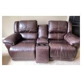 Ashley Furniture Leather Reclining Love Seat