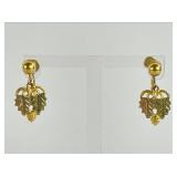 Vintage Black Hills Gold 10K Screw Back Earrings