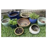 Glazed Earthenware Planter Pots & More