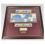 Framed Collectible Postage Stamp Set