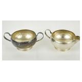 Vintage Whiting Sterling Cream & Sugar Bowls