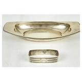 Sterling Serving Tray & Serviette Ring
