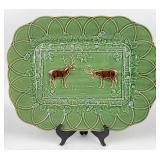 Bordallo Pinheiro Elk Majolica Serving Platter