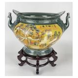 Japanese Satsuma Style Porcelain Jardiniere