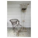 Wrought Iron Planter Pot Holders & Topiary
