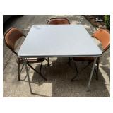 Padded Folding Card Table & 3 Chairs