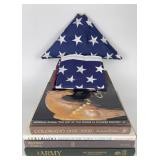 2 American Flags & Coffee Table Books