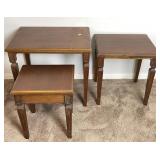Vintage Wood Nesting Tables