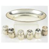 Sterling Tray & Salt & Pepper Shakers