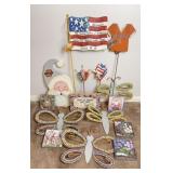 Round Top Collection Wood, Metal & Fabric Decor