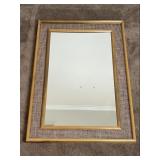 3.5 FT Vintage Rattan Framed Mirror