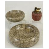 Bitossi Seta Table Lighter & Fossilized Bowls