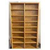 7 FT Oak Double Bookcase