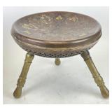 Vintage Brass Turkish Foot Warmer Stool