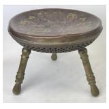 Vintage Brass Turkish Foot Warmer Stool