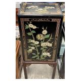 Hand Painted Black Lacquer Jewelry Chest