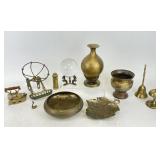 Selection of Brass Decor - Bell, Vase & More