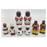 Black Americana Salt & Pepper Shakers