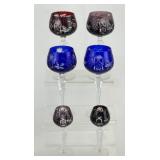 Bohemian Cut to Clear Crystal Goblets