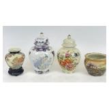 Vintage Satsuma Vases & Ginger Jars