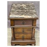 Traditional Style 3 Drawer Nightstand