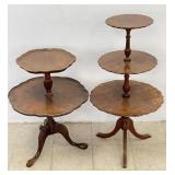 Antique Wood Dumbwaiter Tables
