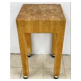 Butcher Block Table on Casters