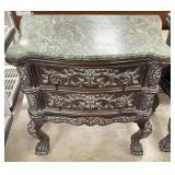 Dark Mahogany Rococo Style Nightstand