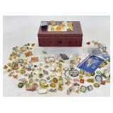 Selection of Pins, Jewelry Box & More